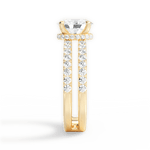 Christie Oval Cut Lab Grown Diamond 18Kt Yellow Gold Engagement Ring - View 3