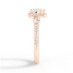 Julia Heart Cut Lab Grown Diamond 18Kt Rose Gold Engagement Ring - View 3