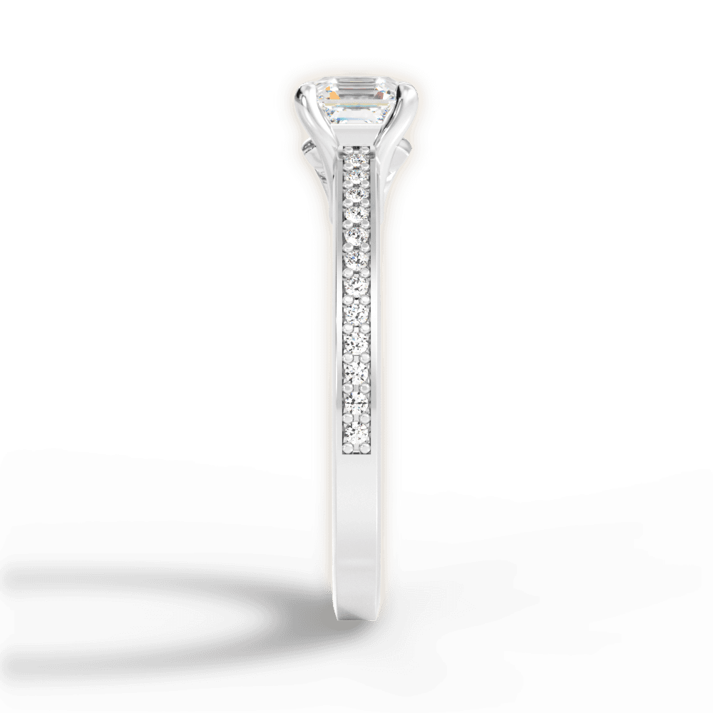 Donna Asscher Cut Lab Grown Diamond 14Kt White Gold Engagement Ring - View 4