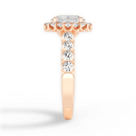 Lacey Oval Cut Lab Grown Diamond 18Kt Rose Gold Engagement Ring - View 3