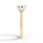 Giselle Oval Cut Lab Grown Diamond 18Kt Yellow Gold Engagement Ring - View 4