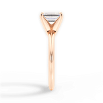 Casey Emerald Cut Lab Grown Diamond 18Kt Rose Gold Engagement Ring - View 4