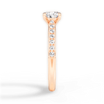 Diane Oval Cut Lab Grown Diamond 18Kt Rose Gold Engagement Ring - View 2