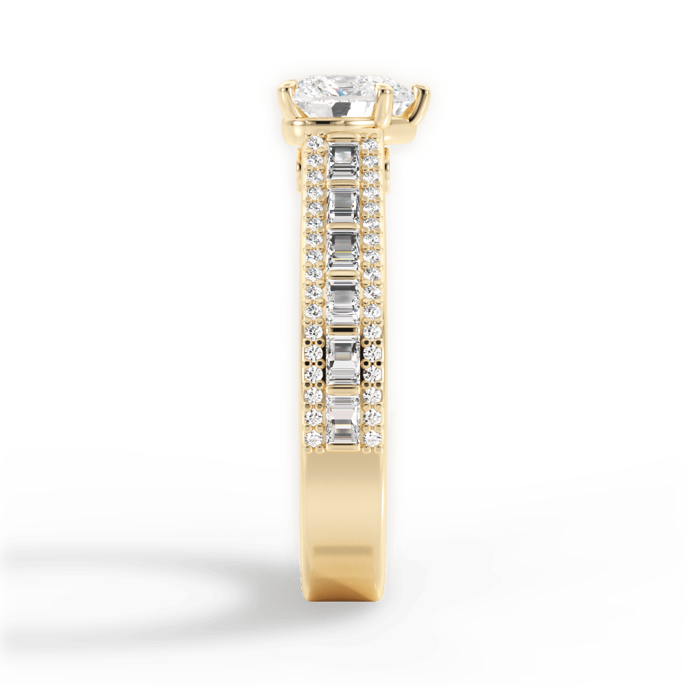 Lynn Heart Cut Lab Grown Diamond 18Kt Yellow Gold Engagement Ring - View 4