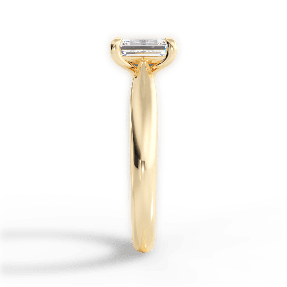 Colleen Emerald Cut Lab Grown Diamond 18Kt Yellow Gold Engagement Ring - View 2