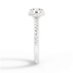 Isabella Round Cut Lab Grown Diamond 18Kt White Gold Engagement Ring - View 4
