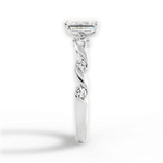 Emma Emerald Cut Lab Grown Diamond 14Kt White Gold Engagement Ring - View 4
