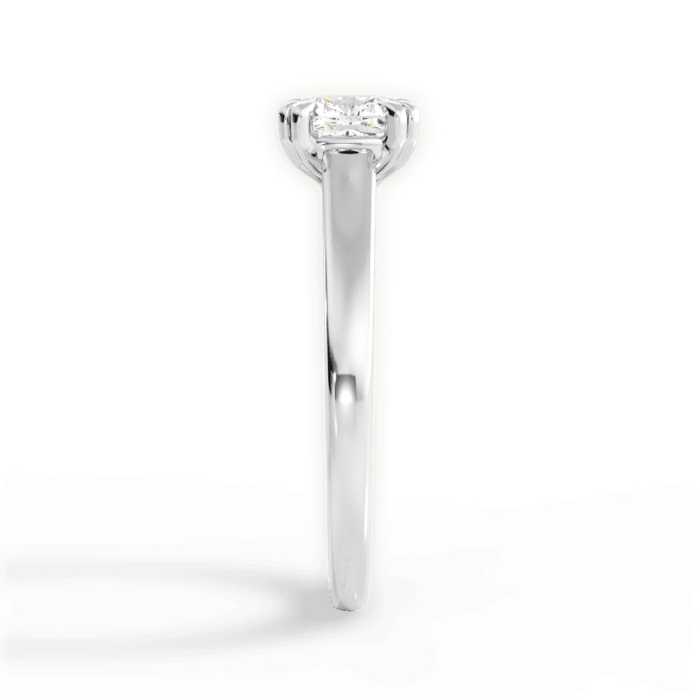 Anna Cushion Cut Lab Grown Diamond 14Kt White Gold Engagement Ring - View 3