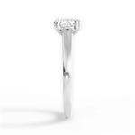 Anna Cushion Cut Lab Grown Diamond 18Kt White Gold Engagement Ring - View 3