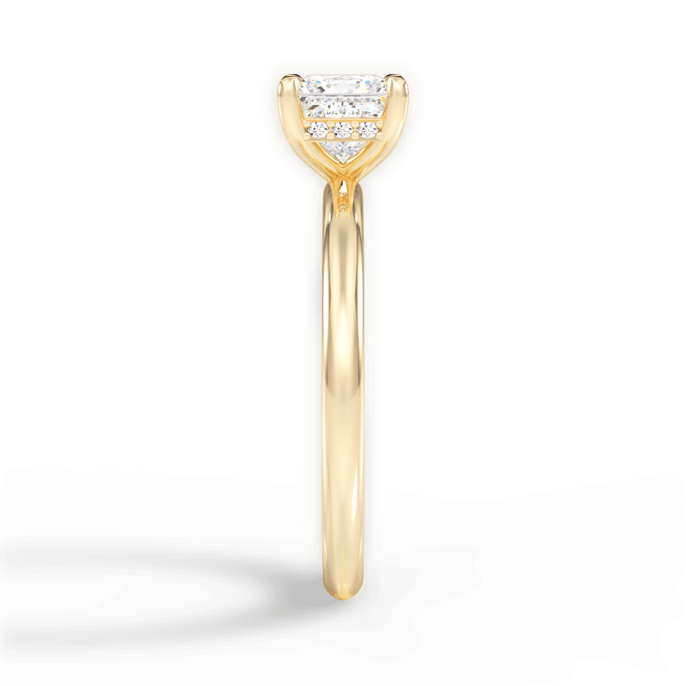 Brenda Princess Cut Lab Grown Diamond 18Kt Yellow Gold Engagement Ring - View 3