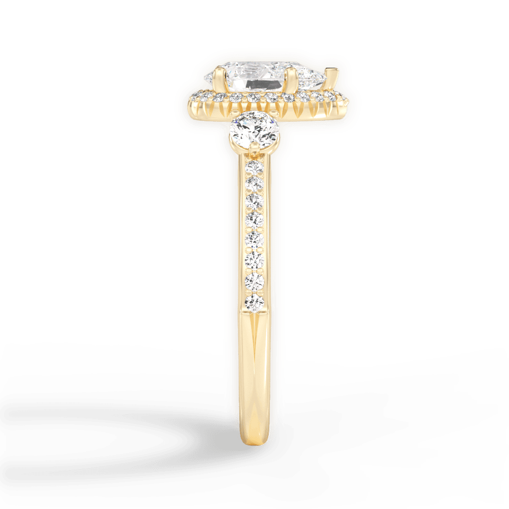 Julia Pear Cut Lab Grown Diamond 18Kt Yellow Gold Engagement Ring - View 3