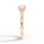 Christina Cushion Cut Lab Grown Diamond 18Kt Rose Gold Engagement Ring - View 2