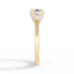 Gemma Asscher Cut Lab Grown Diamond 18Kt Yellow Gold Engagement Ring - View 4
