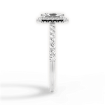 Kathleen Radiant Cut Lab Grown Diamond Platinum Engagement Ring - View 2