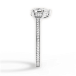 Janet Pear Cut Lab Grown Diamond 14Kt White Gold Engagement Ring - View 3
