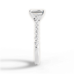 Dana Emerald Cut Lab Grown Diamond Platinum Engagement Ring - View 3