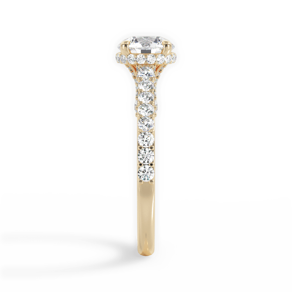 Laura Round Cut Lab Grown Diamond 18Kt Yellow Gold Engagement Ring - View 4