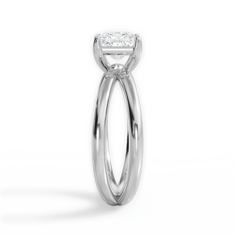 Ada Princess Cut Lab Grown Diamond 18Kt White Gold Engagement Ring - View 4