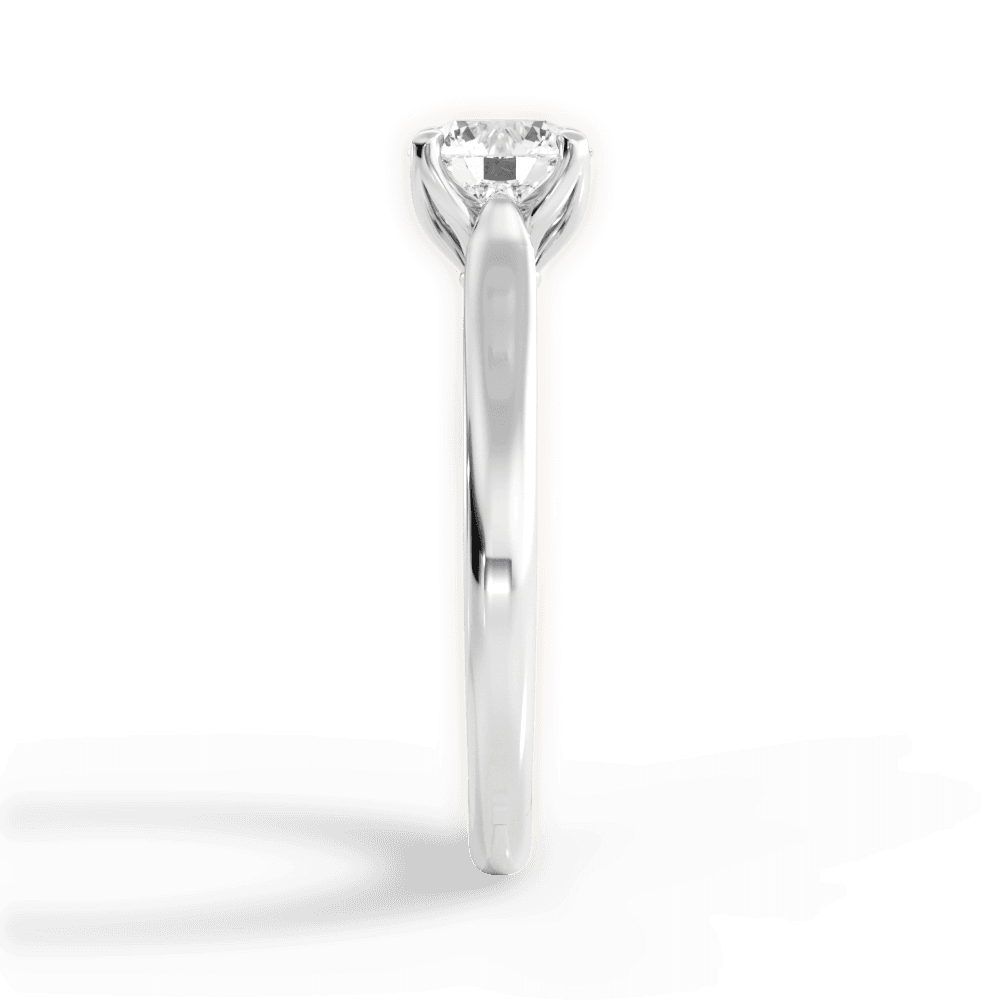 Carrie Round Cut Lab Grown Diamond Platinum Engagement Ring - View 4