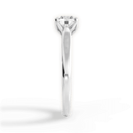Carrie Round Cut Lab Grown Diamond 18Kt White Gold Engagement Ring - View 4