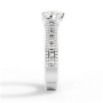 Lynn Heart Cut Lab Grown Diamond Platinum Engagement Ring - View 3