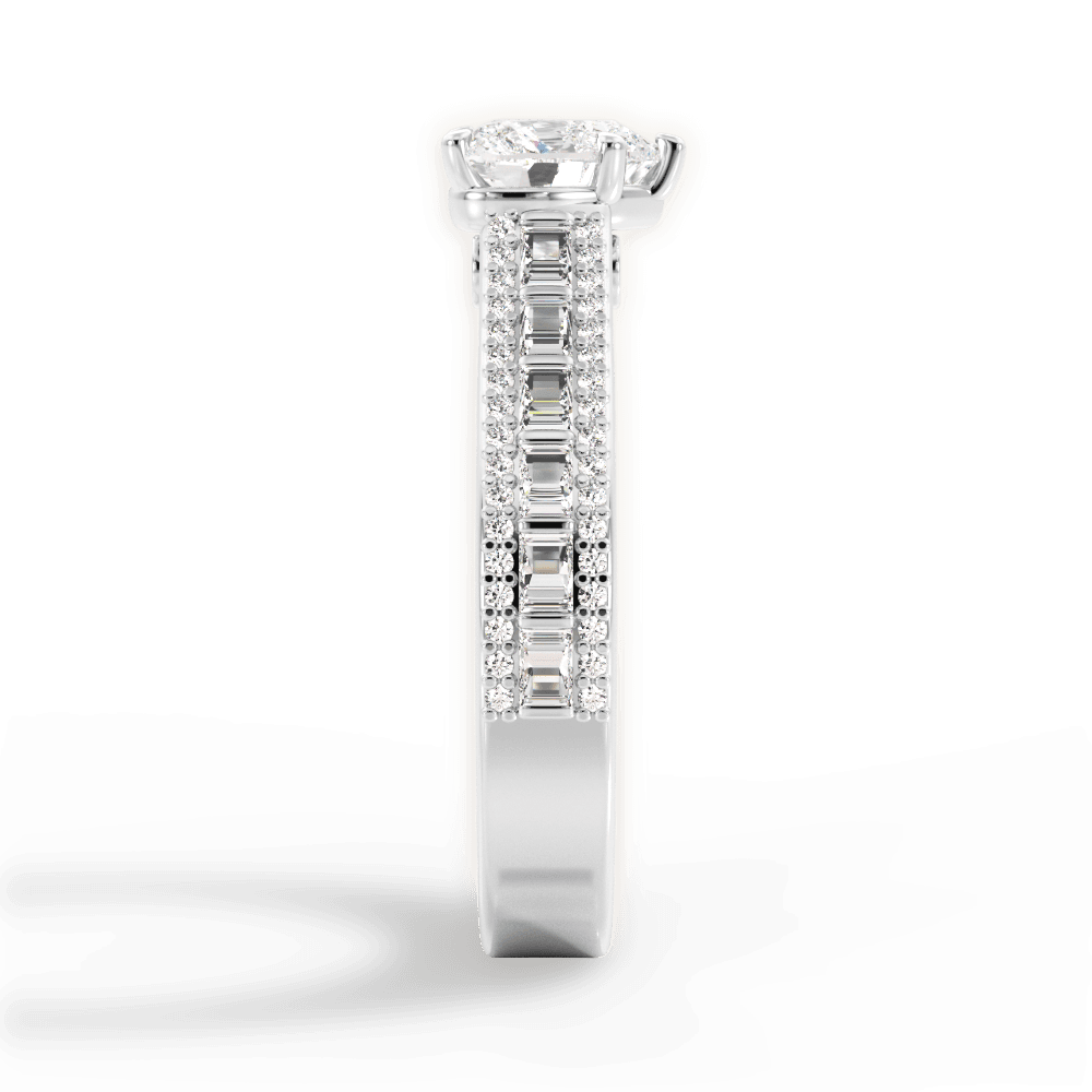 Lynn Heart Cut Lab Grown Diamond 14Kt White Gold Engagement Ring - View 3