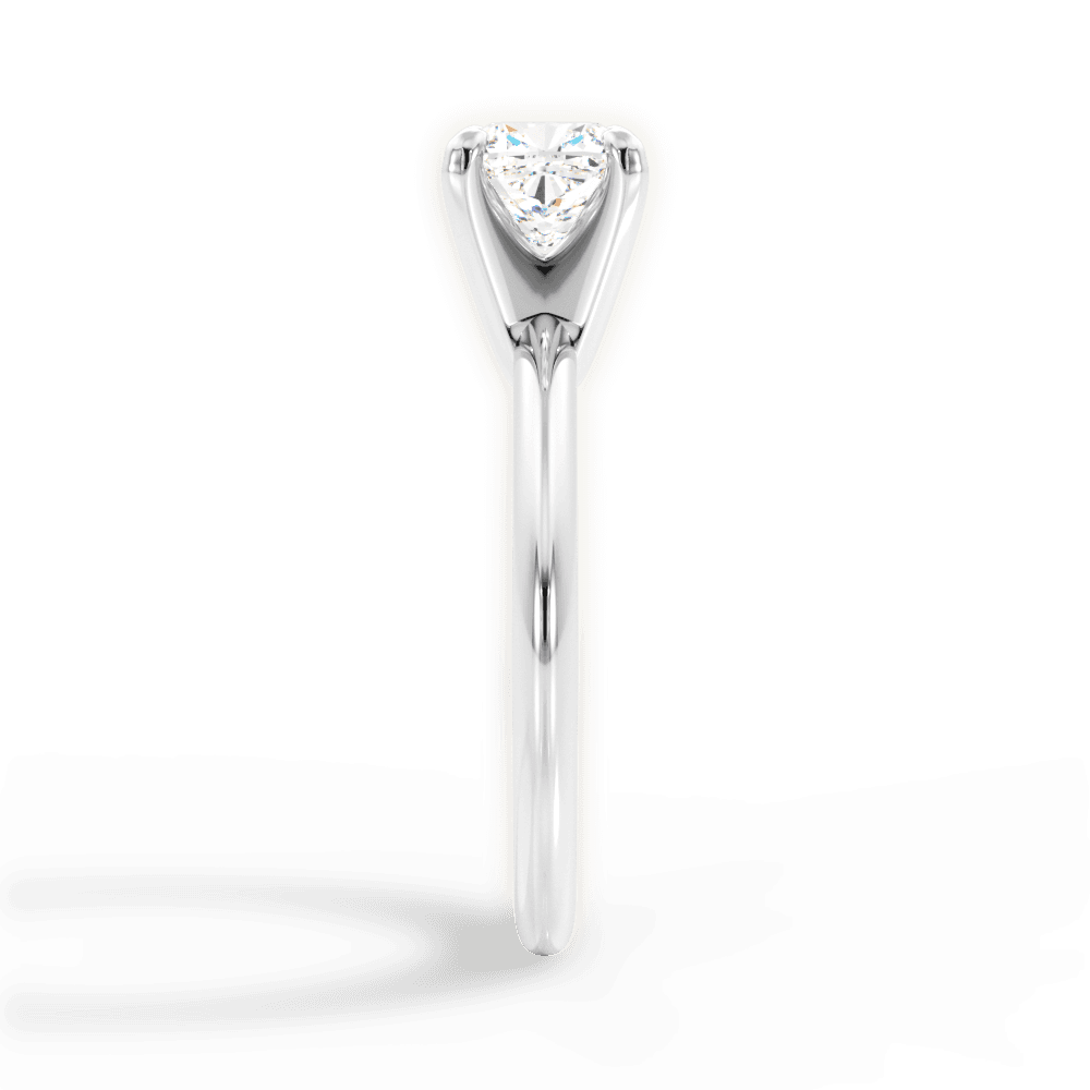 Alicia Cushion Cut Lab Grown Diamond 18Kt White Gold Engagement Ring - View 3
