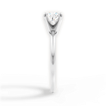 Alicia Cushion Cut Lab Grown Diamond Platinum Engagement Ring - View 3