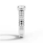 Kayla Cushion Cut Lab Grown Diamond 18Kt White Gold Engagement Ring - View 4