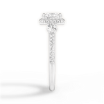 Julia Princess Cut Lab Grown Diamond 18Kt White Gold Engagement Ring - View 4