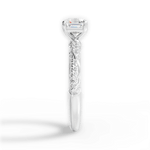 Gloria Asscher Cut Lab Grown Diamond 14Kt White Gold Engagement Ring - View 2