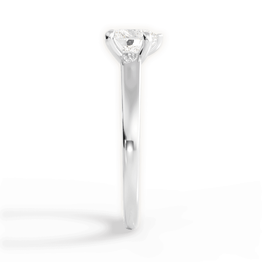 Adriana Heart Cut Lab Grown Diamond 14Kt White Gold Engagement Ring - View 3