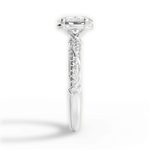 Gloria Oval Cut Lab Grown Diamond 18Kt White Gold Engagement Ring - View 4