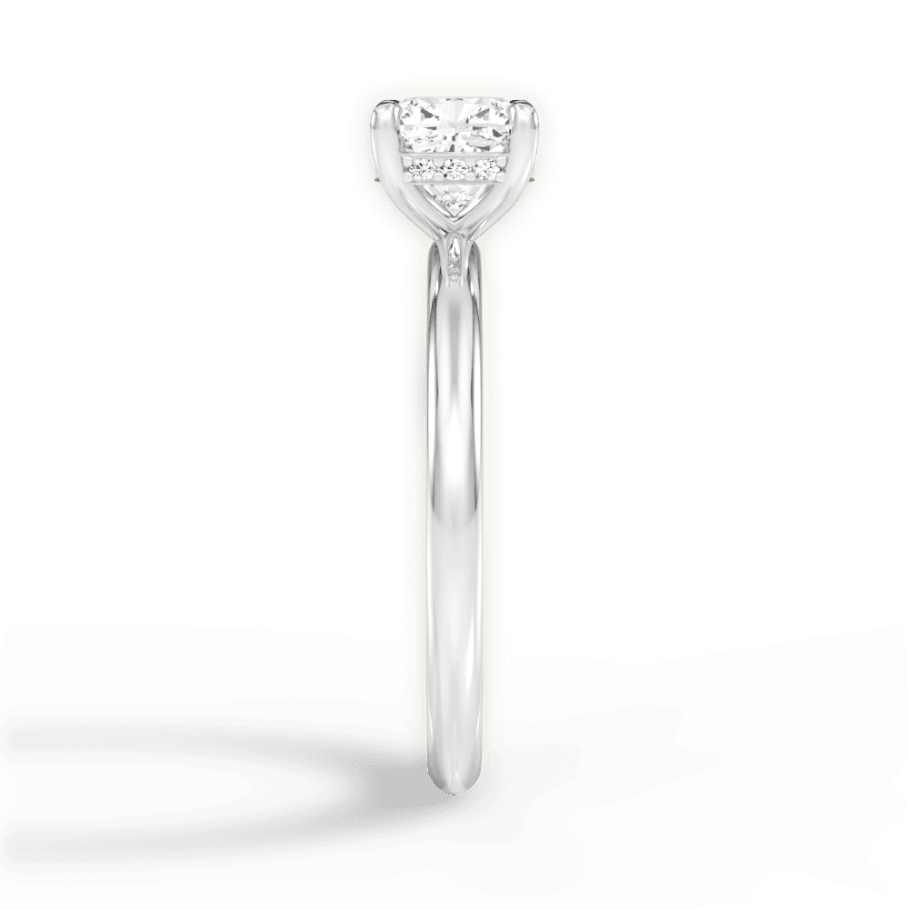 Brenda Cushion Cut Lab Grown Diamond 18Kt White Gold Engagement Ring - View 4