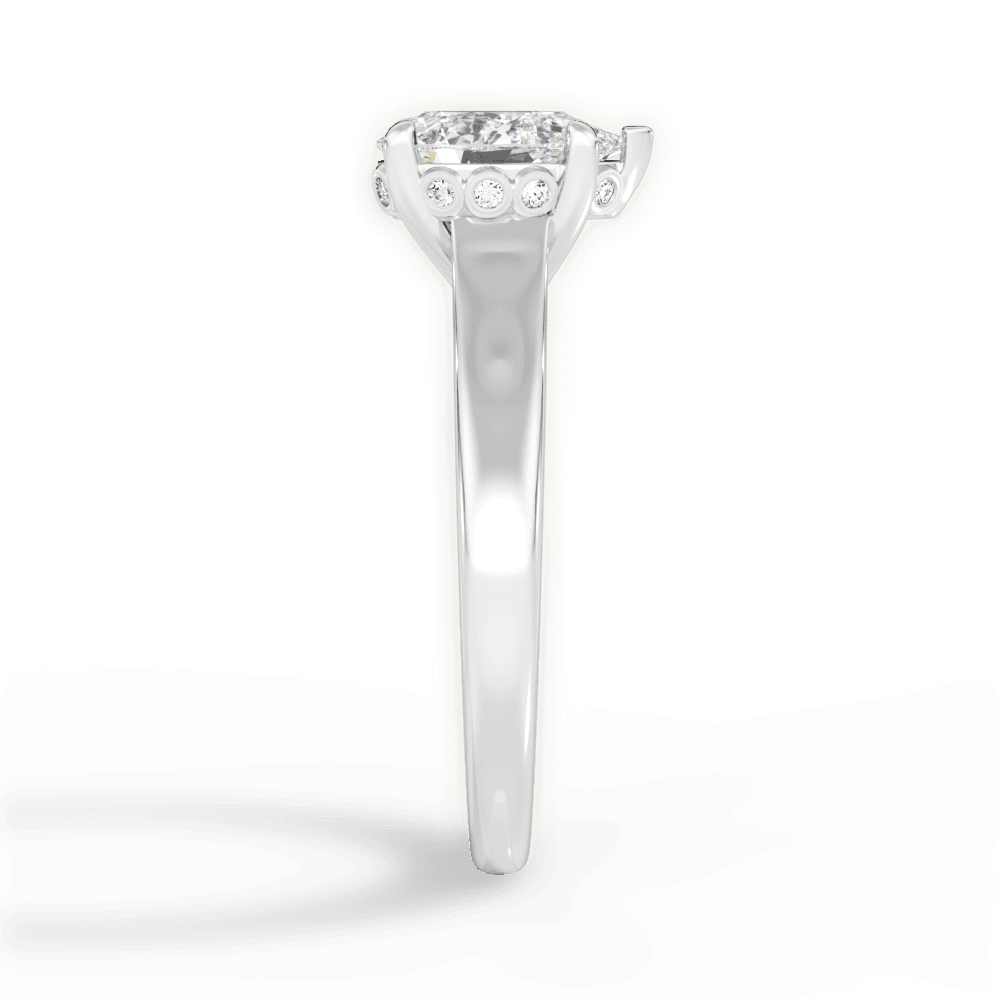 Carol Pear Cut Lab Grown Diamond 14Kt White Gold Engagement Ring - View 2