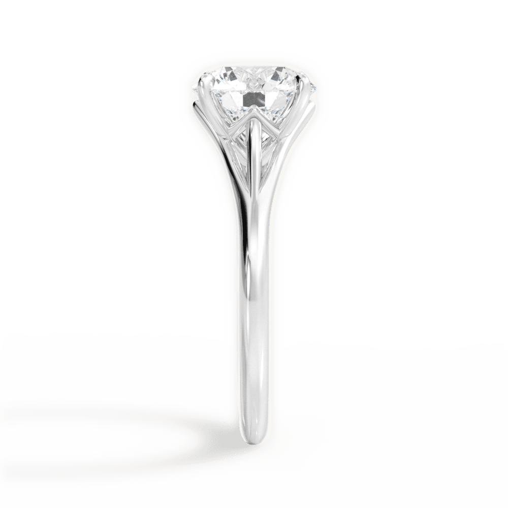 Anita Round Cut Lab Grown Diamond 18Kt White Gold Engagement Ring - View 2