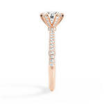 Linda Round Cut Lab Grown Diamond 18Kt Rose Gold Engagement Ring - View 2