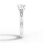 Donna Cushion Cut Lab Grown Diamond 14Kt White Gold Engagement Ring - View 4