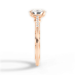 Christina Oval Cut Lab Grown Diamond 18Kt Rose Gold Engagement Ring - View 2