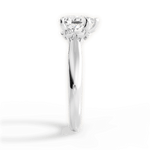 Beverly Pear Cut Lab Grown Diamond Platinum Engagement Ring - View 3