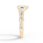 Justine Pear Cut Lab Grown Diamond 18Kt Yellow Gold Engagement Ring - View 4