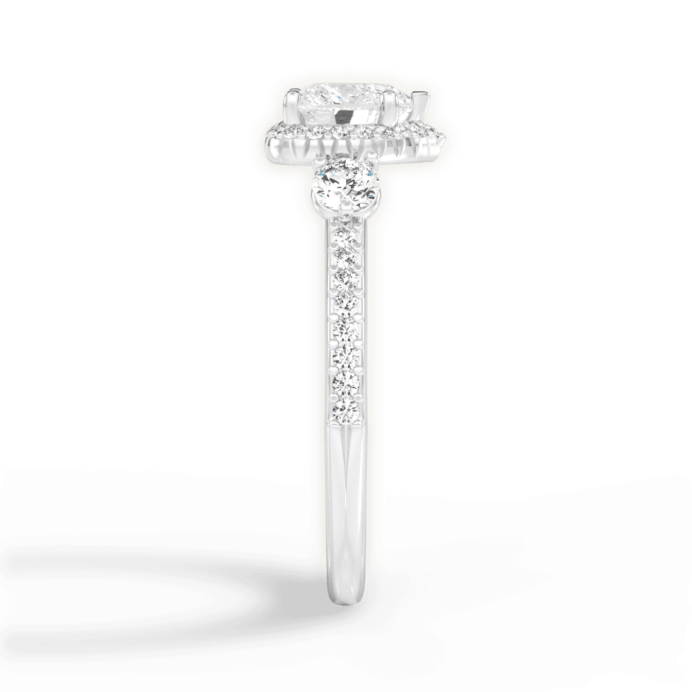 Julia Heart Cut Lab Grown Diamond Platinum Engagement Ring - View 2
