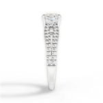 Jessica Asscher Cut Lab Grown Diamond 14Kt White Gold Engagement Ring - View 4