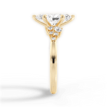 Carmen Marquise Cut Lab Grown Diamond 18Kt Yellow Gold Engagement Ring - View 3