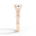 Justine Oval Cut Lab Grown Diamond 18Kt Rose Gold Engagement Ring - View 3