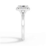 Geneva Radiant Cut Lab Grown Diamond 14Kt White Gold Engagement Ring - View 3