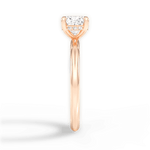 Brenda Cushion Cut Lab Grown Diamond 18Kt Rose Gold Engagement Ring - View 2