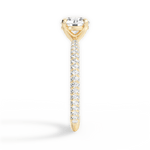 Kristen Round Cut Lab Grown Diamond 18Kt Yellow Gold Engagement Ring - View 2