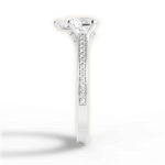 Donna Pear Cut Lab Grown Diamond Platinum Engagement Ring - View 4