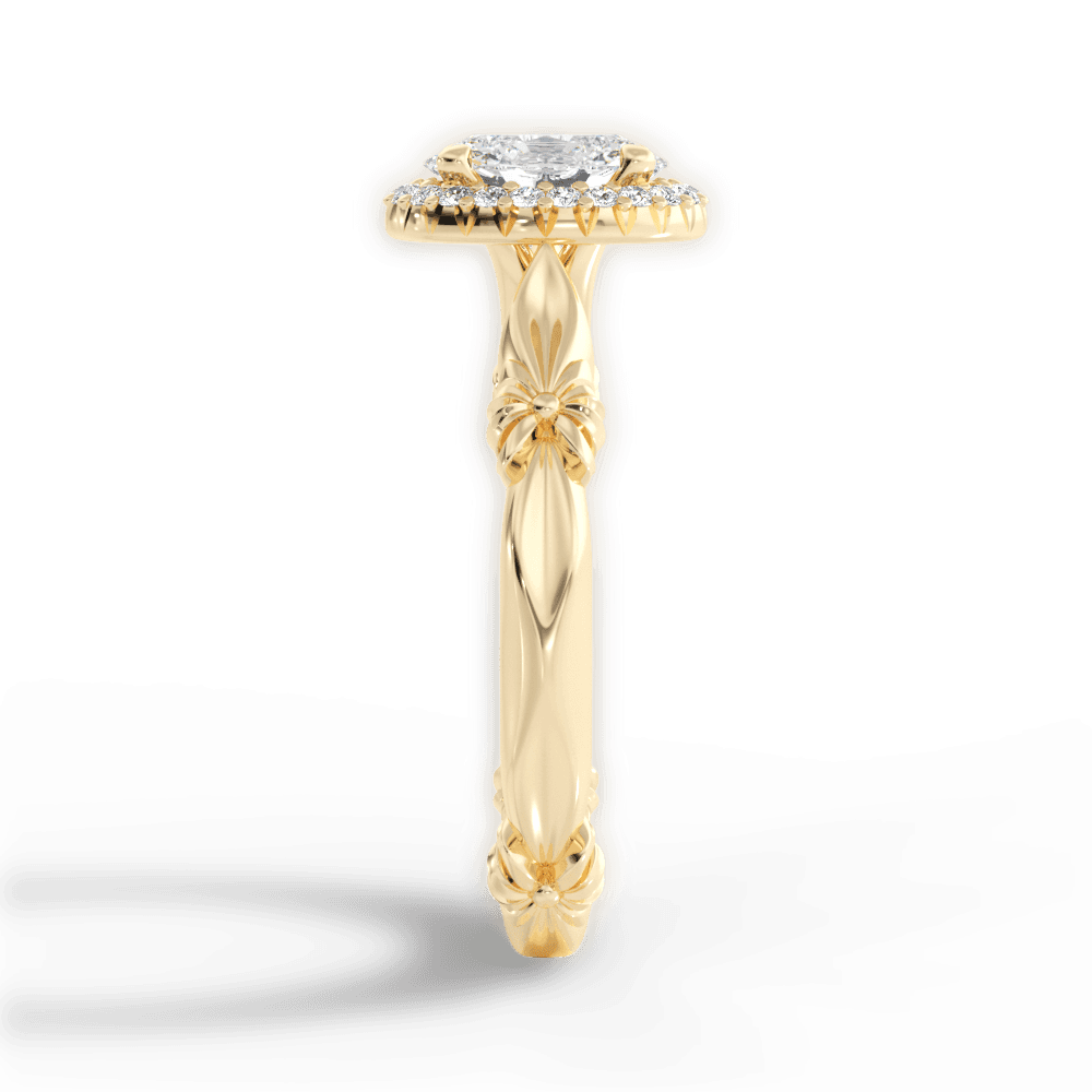Erica Oval Cut Lab Grown Diamond 18Kt Yellow Gold Engagement Ring - View 2
